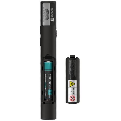 CONNECT IT CLP-2050-BK - Bezvadu prezentācijas ierīce ar lāzera rādītāju 1xAAA