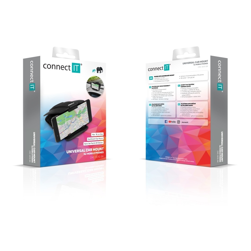 CONNECT IT CMC-5010-BK - Automašīnas tālruņa turētājs