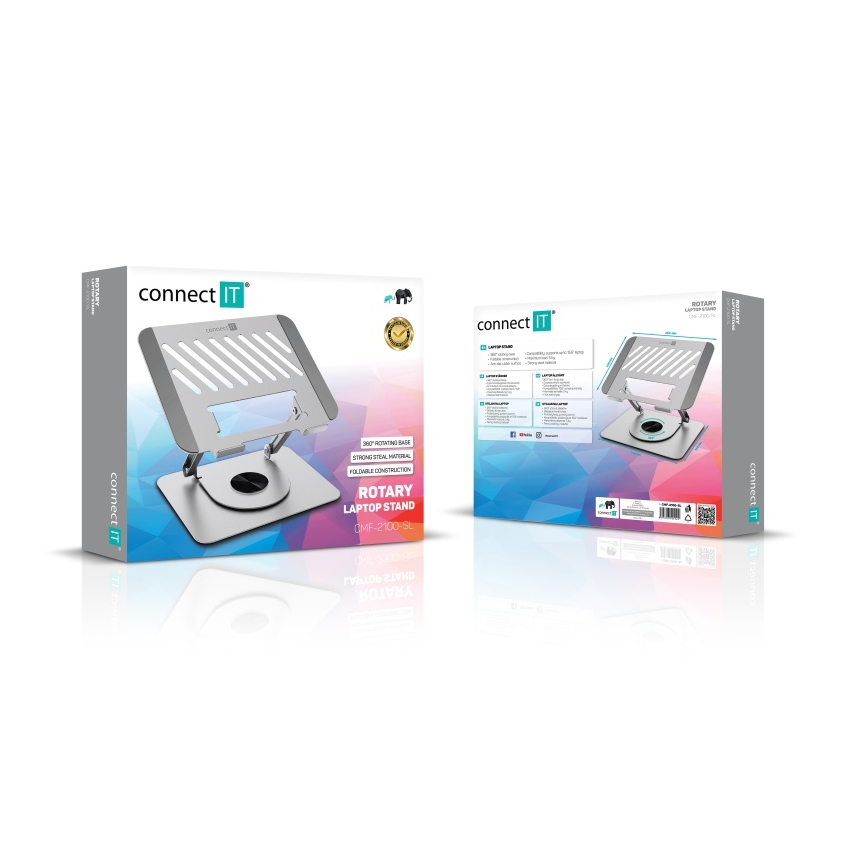 CONNECT IT CMF-2100-SL - Grozāms klēpjdatora statīvs sudraba