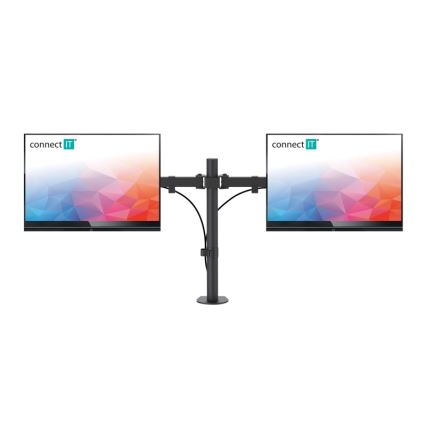 CONNECT IT CMF-3203-BK - Universāls stiprinājums 2 monitoriem 13-32” melna