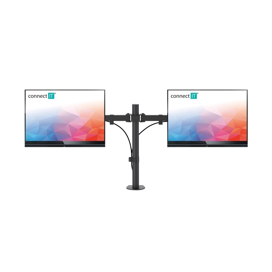CONNECT IT CMF-3203-BK - Universāls stiprinājums 2 monitoriem 13-32” melna
