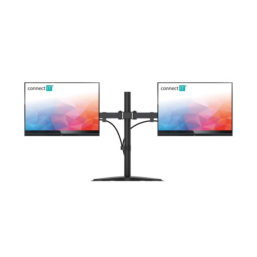 CONNECT IT CMF-3204-BK - Universāls stiprinājums 2 monitoriem 13-32” melna