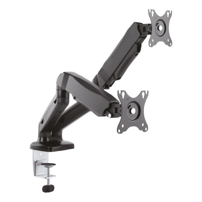 CONNECT IT CMF-3207-BK - Universāls stiprinājums 2 monitoriem 13-27” melna