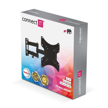 CONNECT IT CMH-2012-BK - Sienas stiprinājums televizoram 13-37” melna