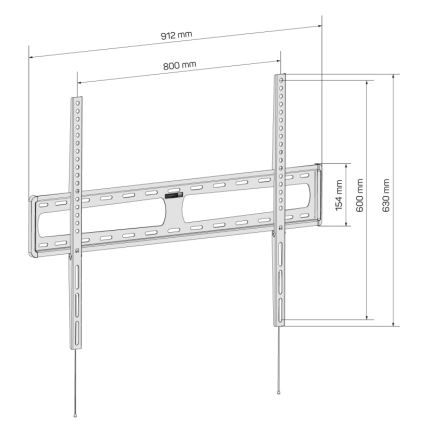 CONNECT IT CMH-6090-BK - Sienas stiprinājums televizoram 40-100” melna