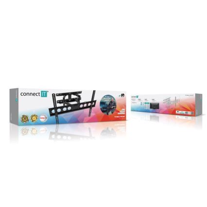 CONNECT IT CMH-7600-BK - Sienas stiprinājums televizoram 32-70” melna
