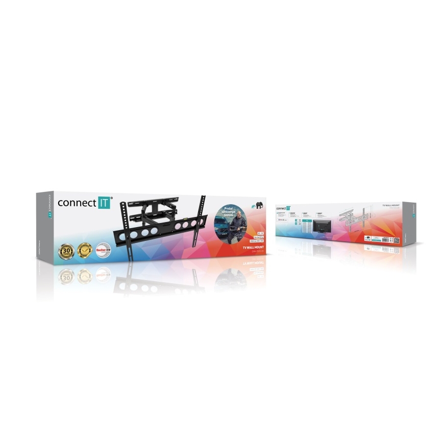 CONNECT IT CMH-7600-BK - Sienas stiprinājums televizoram 32-70” melna