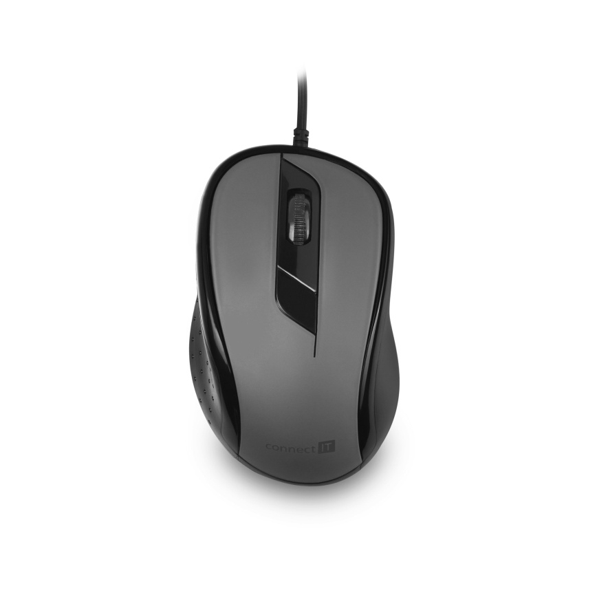CONNECT IT CMO-1200-GY - Vadu pele 1000 DPI melna/pelēka