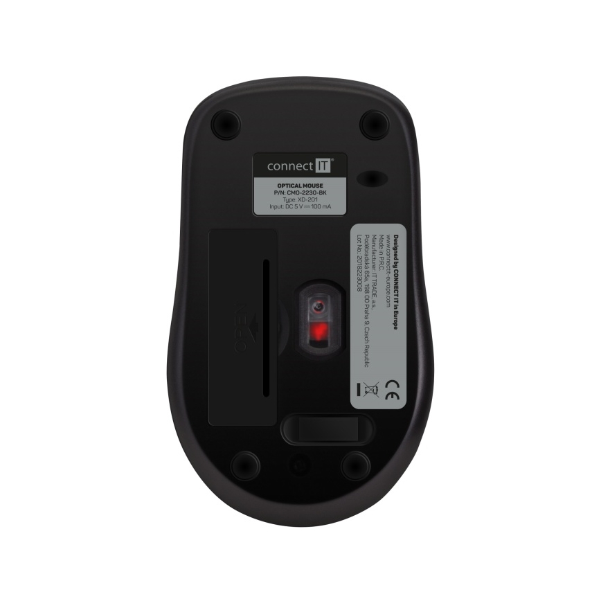 CONNECT IT CMO-2230-BK - Bezvadu klusā pele MUTE 1200 DPI 1xAA melna