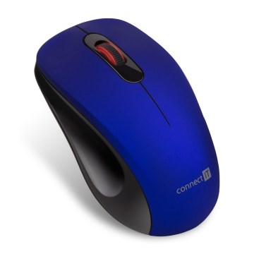 CONNECT IT CMO-2230-BL - Bezvadu klusā pele MUTE 1200 DPI 1xAA melna/zila