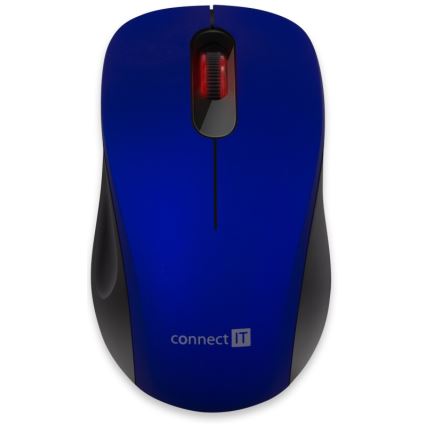 CONNECT IT CMO-2230-BL - Bezvadu klusā pele MUTE 1200 DPI 1xAA melna/zila
