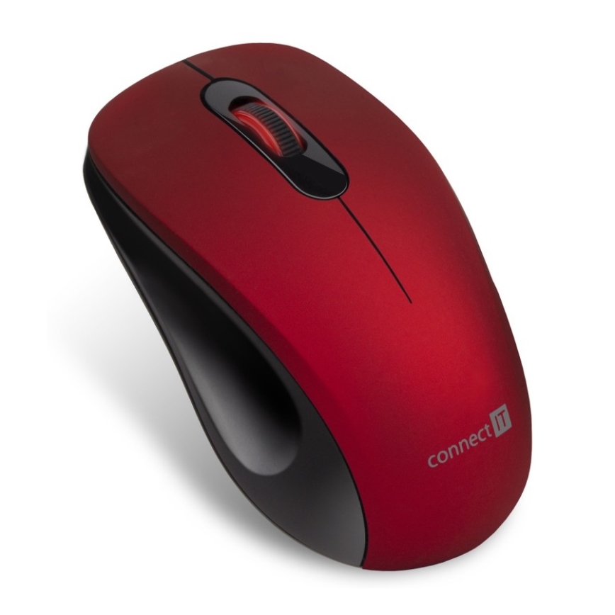 CONNECT IT CMO-2230-RD - Bezvadu klusā pele MUTE 1200 DPI 1xAA melna/sarkana