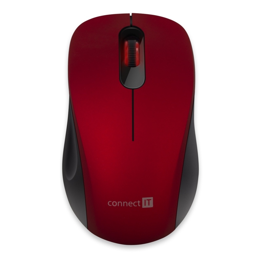 CONNECT IT CMO-2230-RD - Bezvadu klusā pele MUTE 1200 DPI 1xAA melna/sarkana