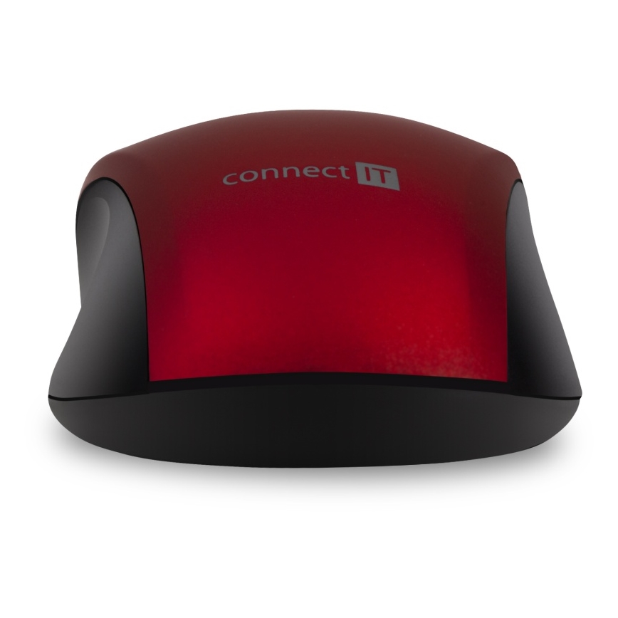 CONNECT IT CMO-2230-RD - Bezvadu klusā pele MUTE 1200 DPI 1xAA melna/sarkana