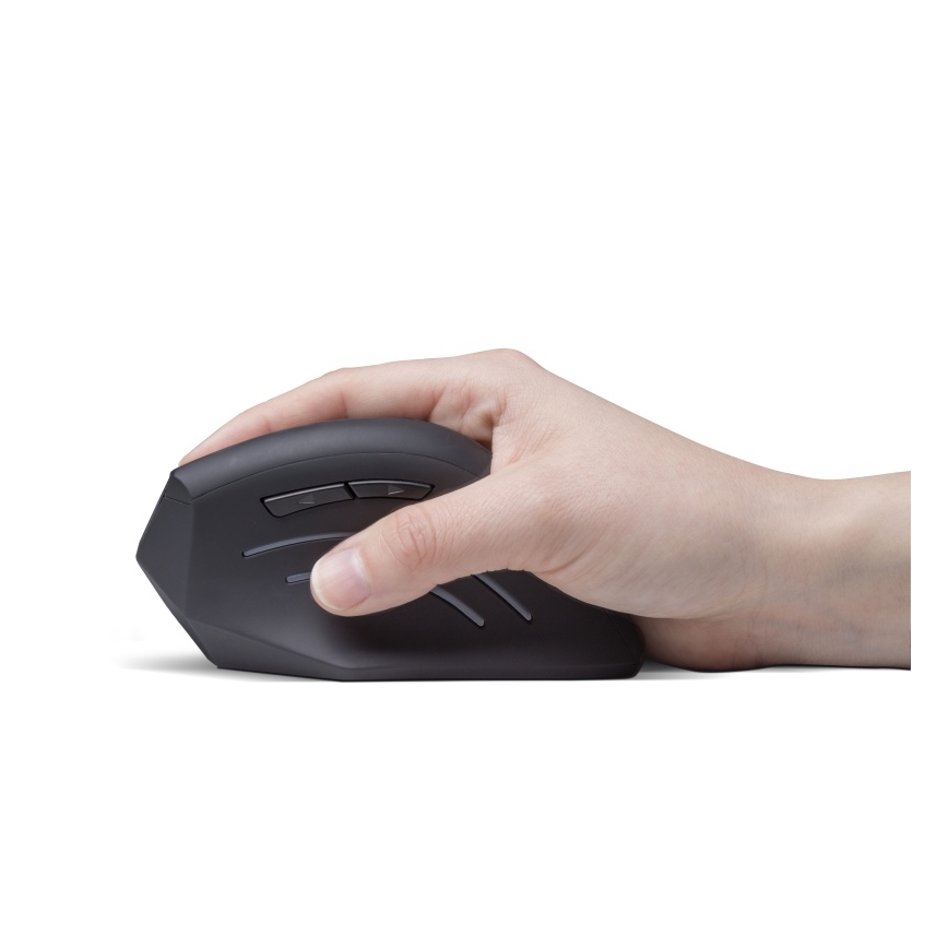 CONNECT IT CMO-2510-BK - Ergonomiskā bezvadu pele Verti Wireless 800/1200/1600 DPI 2xAAA melna