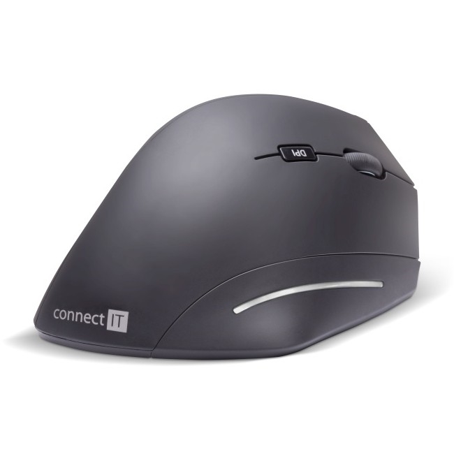 CONNECT IT CMO-2510-BK - Ergonomiskā bezvadu pele Verti Wireless 800/1200/1600 DPI 2xAAA melna
