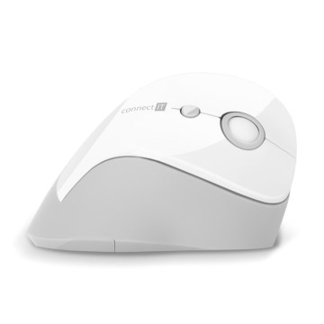 CONNECT IT CMO-2700-WH - Ergonomiska bezvadu pele 800/1200/1600 DPI 1xAA balta
