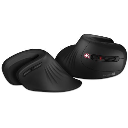 CONNECT IT CMO-2900-BK - Ergonomiska bezvadu pele 800/1200/1600 DPI 1xAA melna