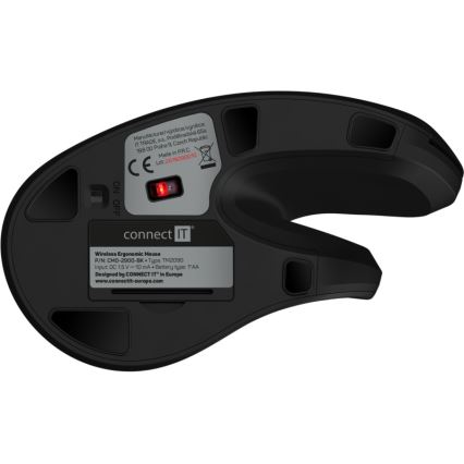 CONNECT IT CMO-2900-BK - Ergonomiska bezvadu pele 800/1200/1600 DPI 1xAA melna