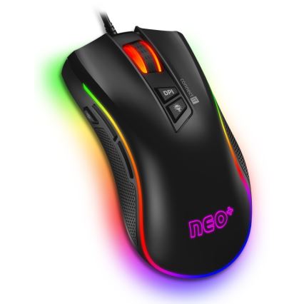 CONNECT IT CMO-3591-BK - Vadu RGB vadu spēļu pele 500-7200 DPI melna