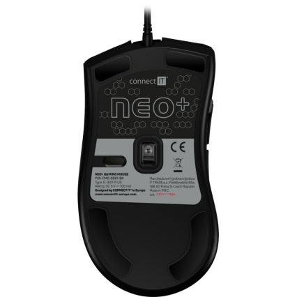 CONNECT IT CMO-3591-BK - Vadu RGB vadu spēļu pele 500-7200 DPI melna