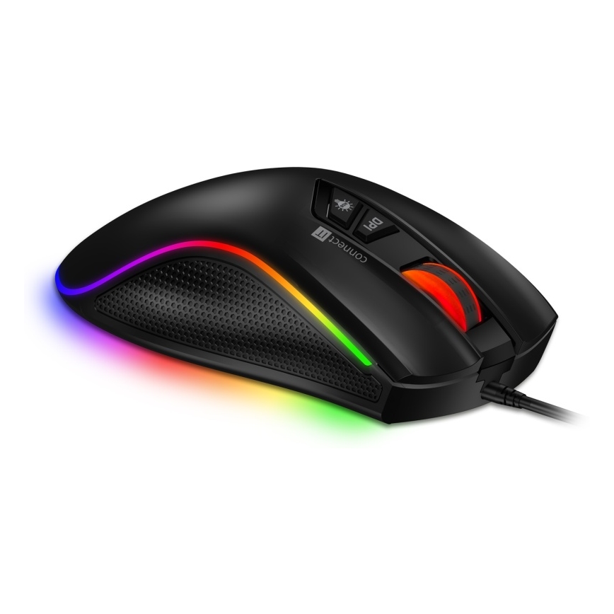 CONNECT IT CMO-3591-BK - LED RGB Vadu spēļu pele 500-7200 DPI melna
