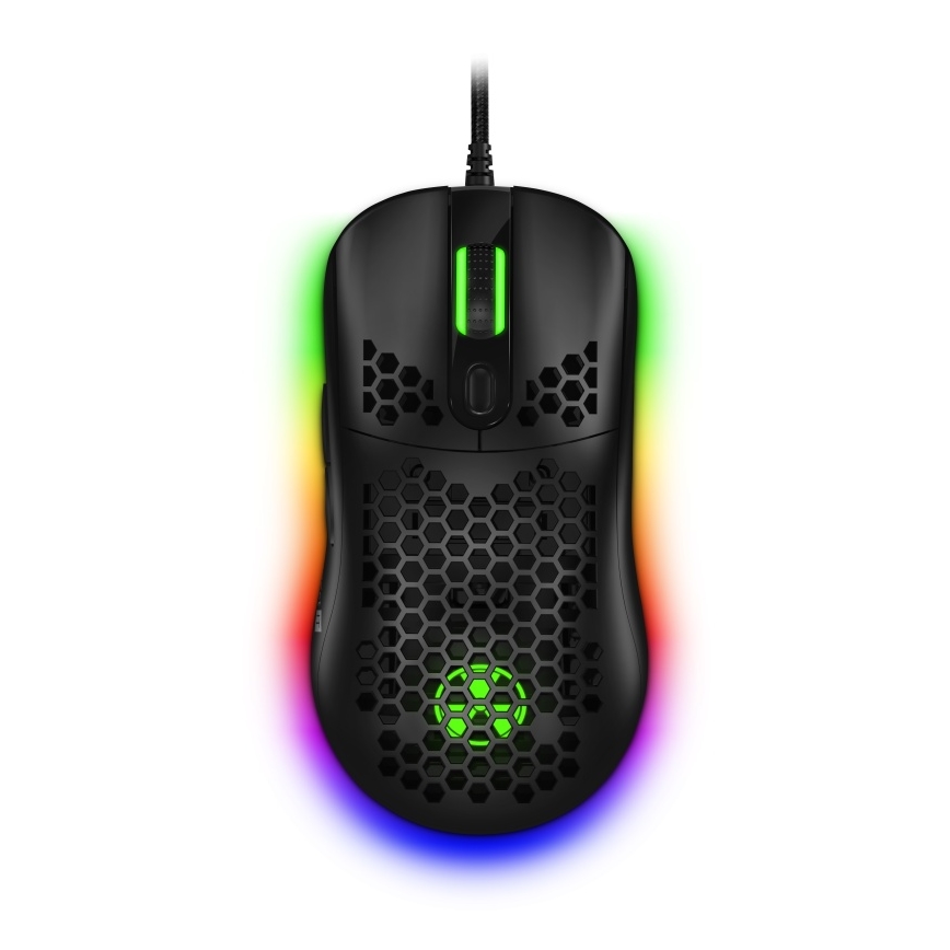 CONNECT IT CMO-5511-BK - LED RGB Vadu spēļu pele 200-12800 DPI melna