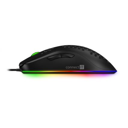 CONNECT IT CMO-5511-BK - LED RGB Vadu spēļu pele 200-12800 DPI melna