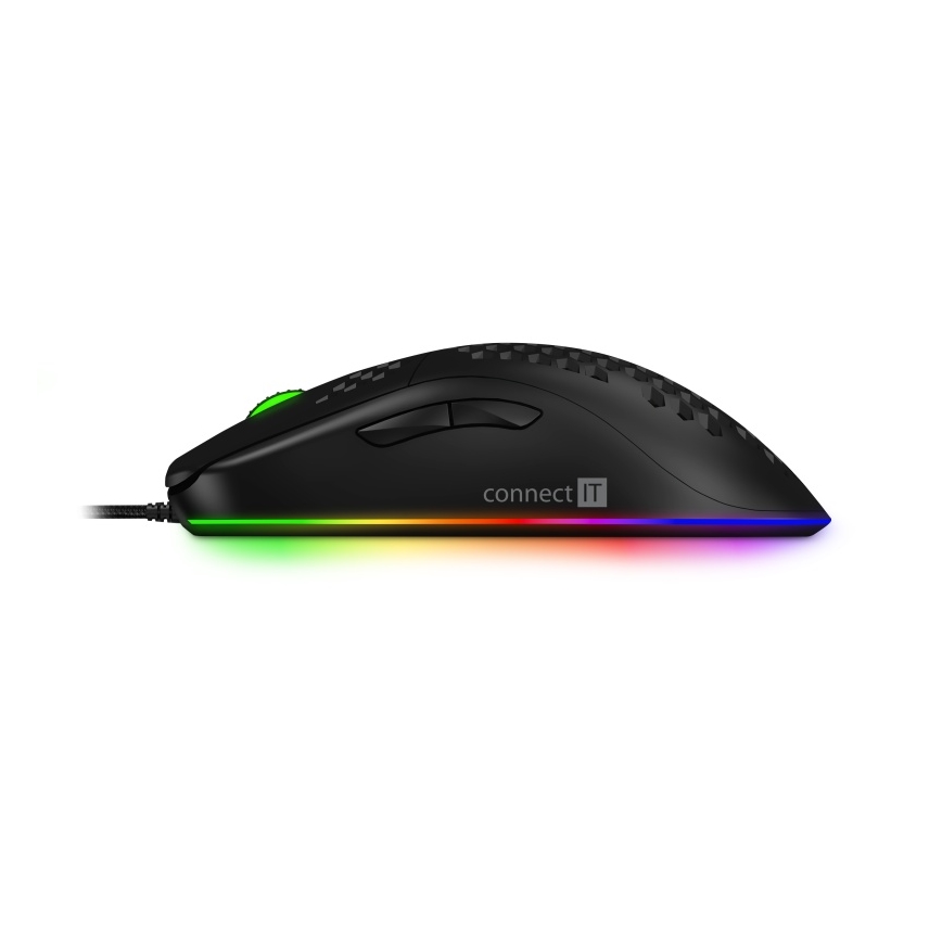 CONNECT IT CMO-5511-BK - LED RGB Vadu spēļu pele 200-12800 DPI melna