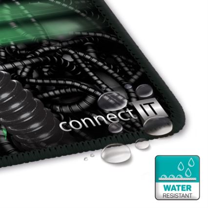 CONNECT IT CMP-1110-LG - Paliktnis tastatūrai un peles paliktnis 88,6x24,5 cm melns/zaļš
