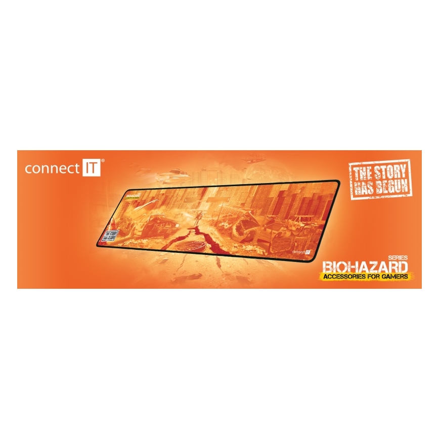 CONNECT IT CMP-1140-LG - Paliktnis tastatūrai un pele 88,6x24,5 cm oranža