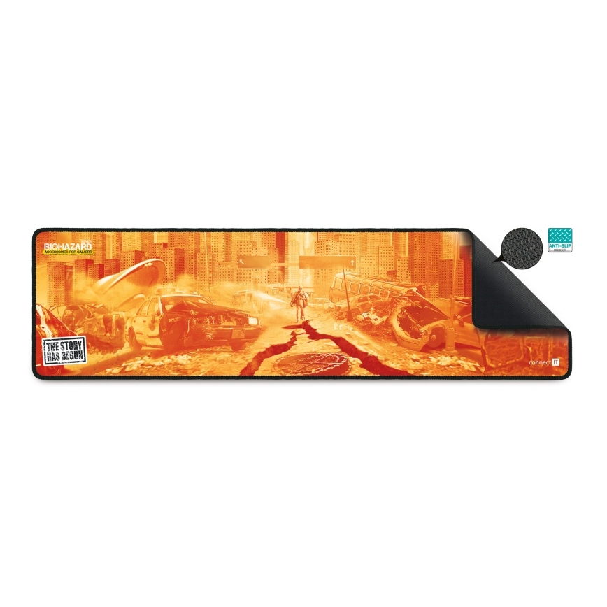 CONNECT IT CMP-1140-LG - Paliktnis tastatūrai un pele 88,6x24,5 cm oranža