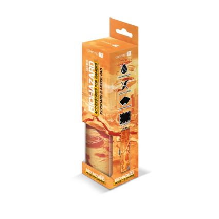 CONNECT IT CMP-1140-LG - Paliktnis tastatūrai un pele 88,6x24,5 cm oranža