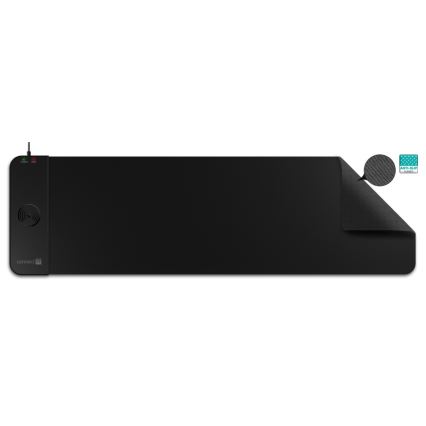 CONNECT IT CMP-2500-LG - Paliktnis tastatūrai un pele ar Qi bezvadu uzlāde 80x30 cm melna