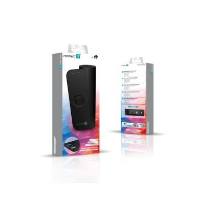 CONNECT IT CMP-2500-LG - Paliktnis tastatūrai un pele ar Qi bezvadu uzlāde 80x30 cm melna