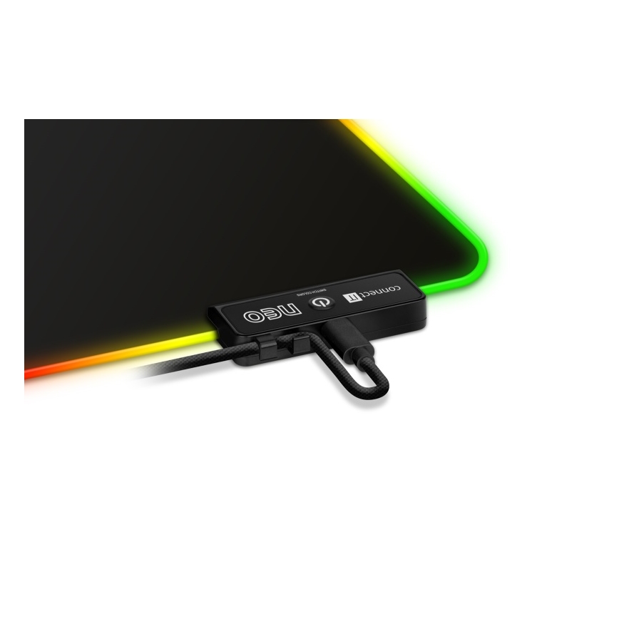 CONNECT IT CMP-3100-LG - LED RGB Spēļu tastatūra un peles paliktnis 80x30 cm melna