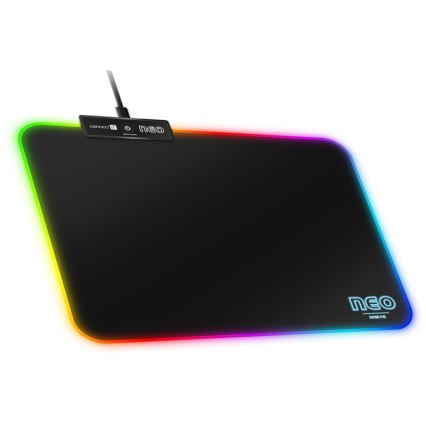 CONNECT IT CMP-3100-SM - LED RGB Gaming peles paliktnis 32x24,5 cm melna