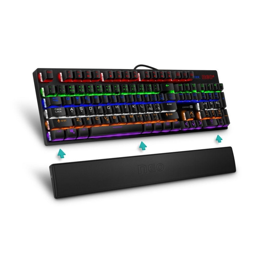 CONNECT IT CMP-3590-LG - Ergonomisks tastatūras paliktnis melna