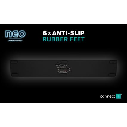 CONNECT IT CMP-3590-LG - Ergonomisks tastatūras paliktnis melna