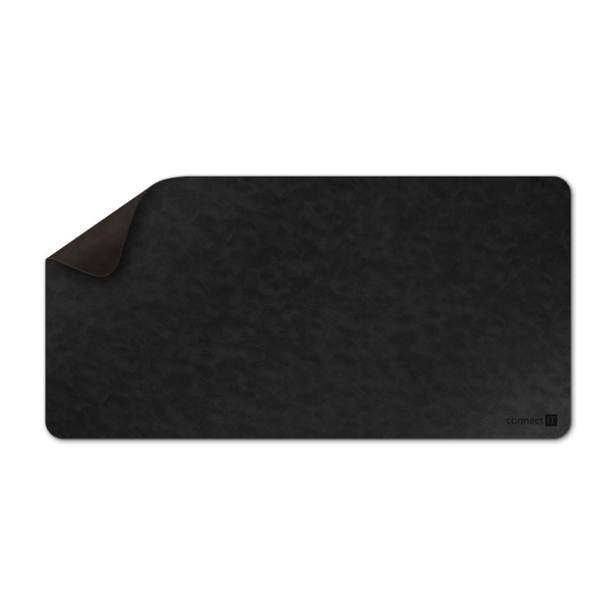 CONNECT IT CMP-4030-LG - divpusējs peles un tastatūras paliktnis 90x40 cm, melns/brūns