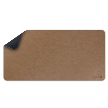 CONNECT IT CMP-4040-LG - Divpusējs tastatūras un peles paliktnis 90x40 cm zils/brūns
