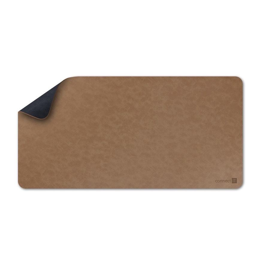 CONNECT IT CMP-4040-LG - Divpusējs tastatūras un peles paliktnis 90x40 cm zils/brūns