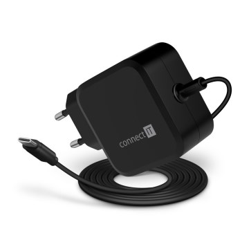 CONNECT IT CNP-1660-BK - Universāls USB-C 67W barošanas adapteris klēpjdatoriem
