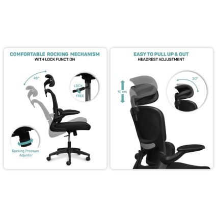 CONNECT IT COC-2500-BK - Biroja krēsls ForHealth DeltaPro melns