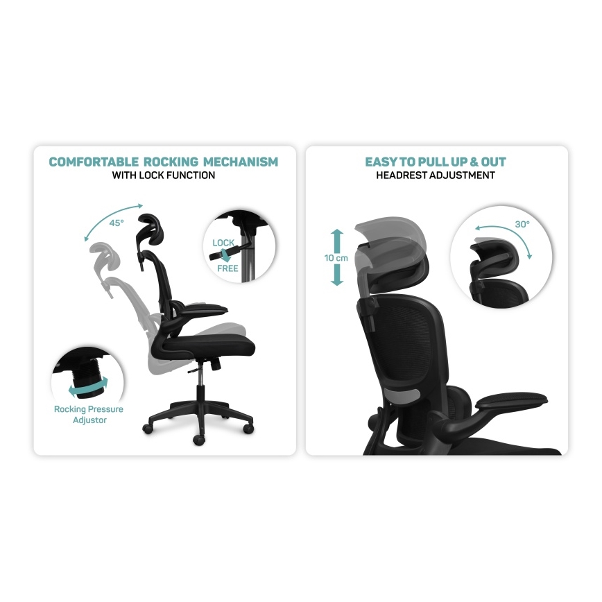 CONNECT IT COC-2500-BK - Biroja krēsls ForHealth DeltaPro melns