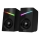 CONNECT IT CSP-1100-BK - KOMPLEKTS 2x LED RGB Gaming skaļrunis 6W/5V melna