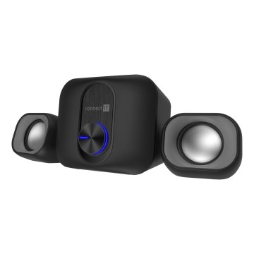 CONNECT IT CSP-2100-BK - LED Skaļruņu komplekts ar zemfrekvences skaļruni 11W/5V melna