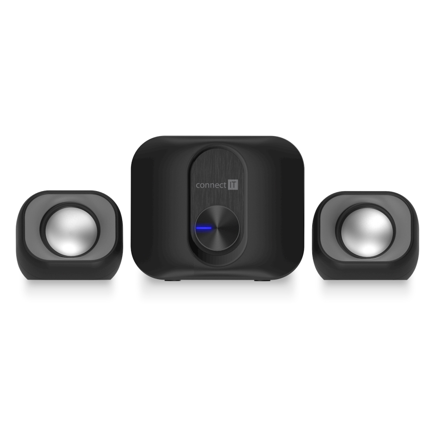 CONNECT IT CSP-2100-BK - LED Skaļruņu komplekts ar zemfrekvences skaļruni 11W/5V melna
