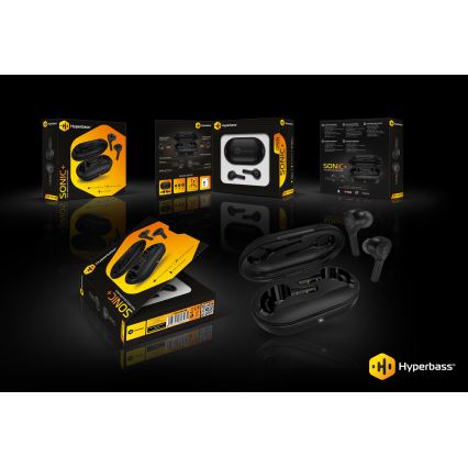 CONNECT IT HEP-5300-BK - Bezvadu austiņas ar mikrofonu 300 mAh melna