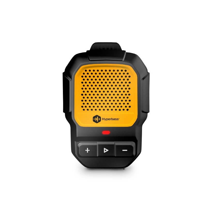 CONNECT IT HSP-1010-BK - Bezvadu skaļrunis ar mikrofonu ClipBEAT 2W/5V 560 mAh IPX7 melns/dzeltens